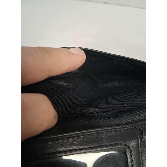 Fossil Black Leather Bifold Zip Around Wallet Organizer Zipper Has Wear - Picture 11 of 13